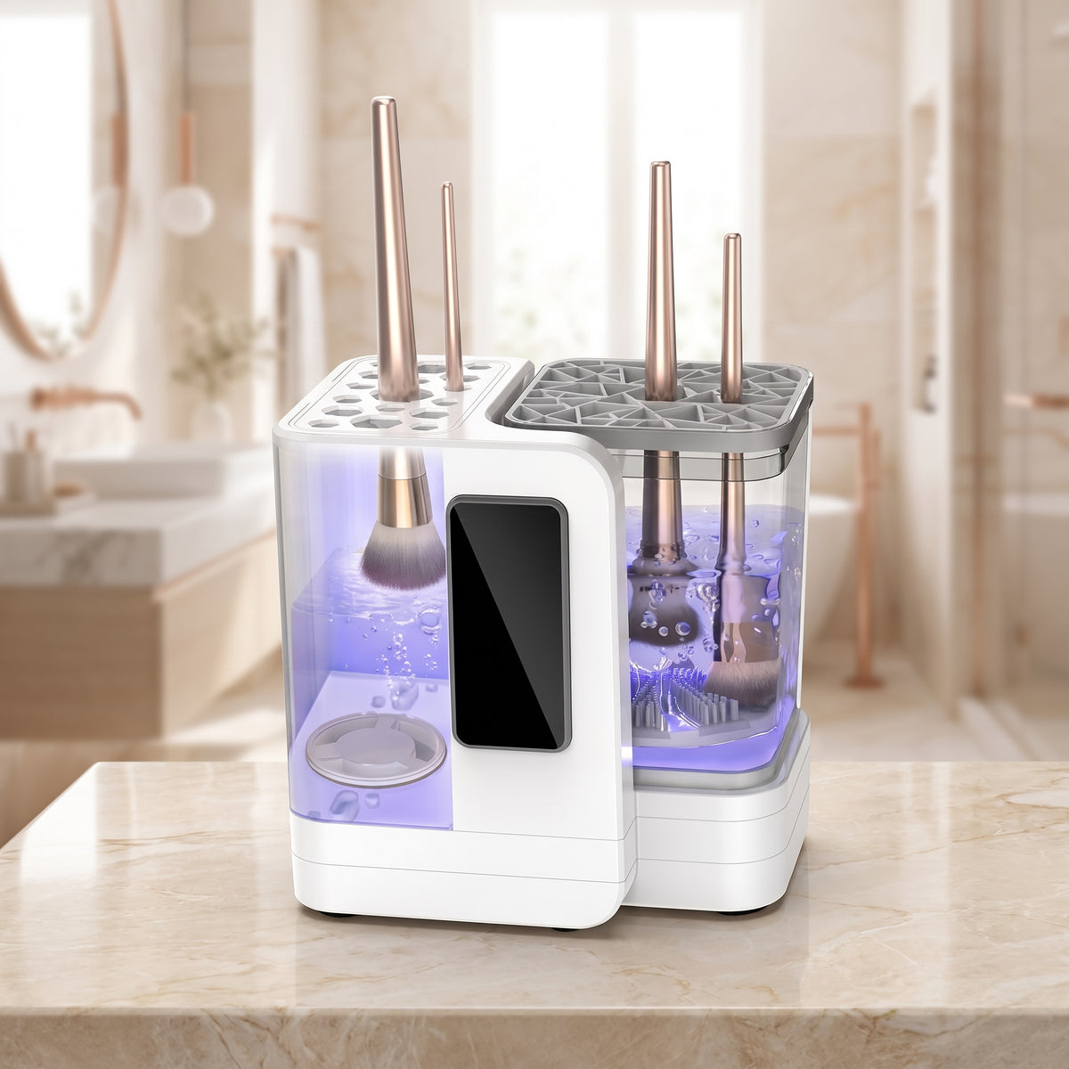 BRUSHA CleanPro™ — Nettoyeur de Pinceaux Maquillage